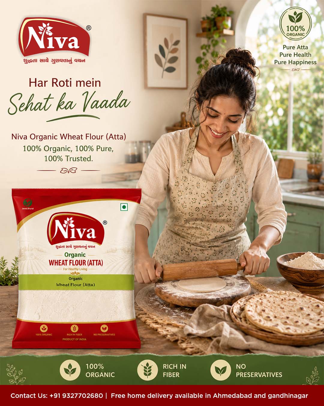 Niva Organic Wheat Flour (Atta)