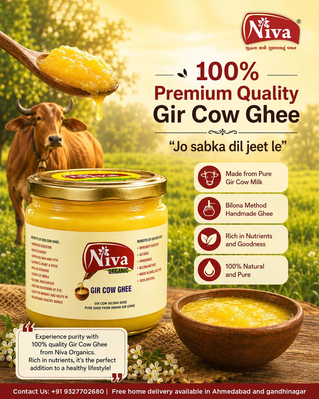 Niva Organic Gir Cow Ghee